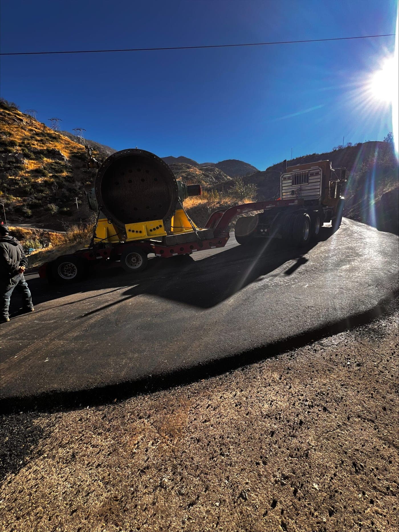Craig Logistics hauling an oversized industrial load